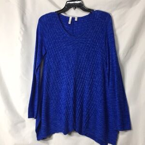 Beatrix Ost Women’s Blue V-Neck Sweater, Size S Like-NEW Condition